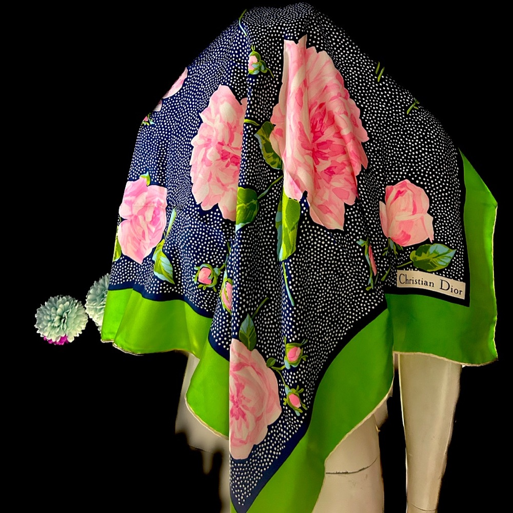 Christian Dior silk scarf Vintage - Picture 2 of 5